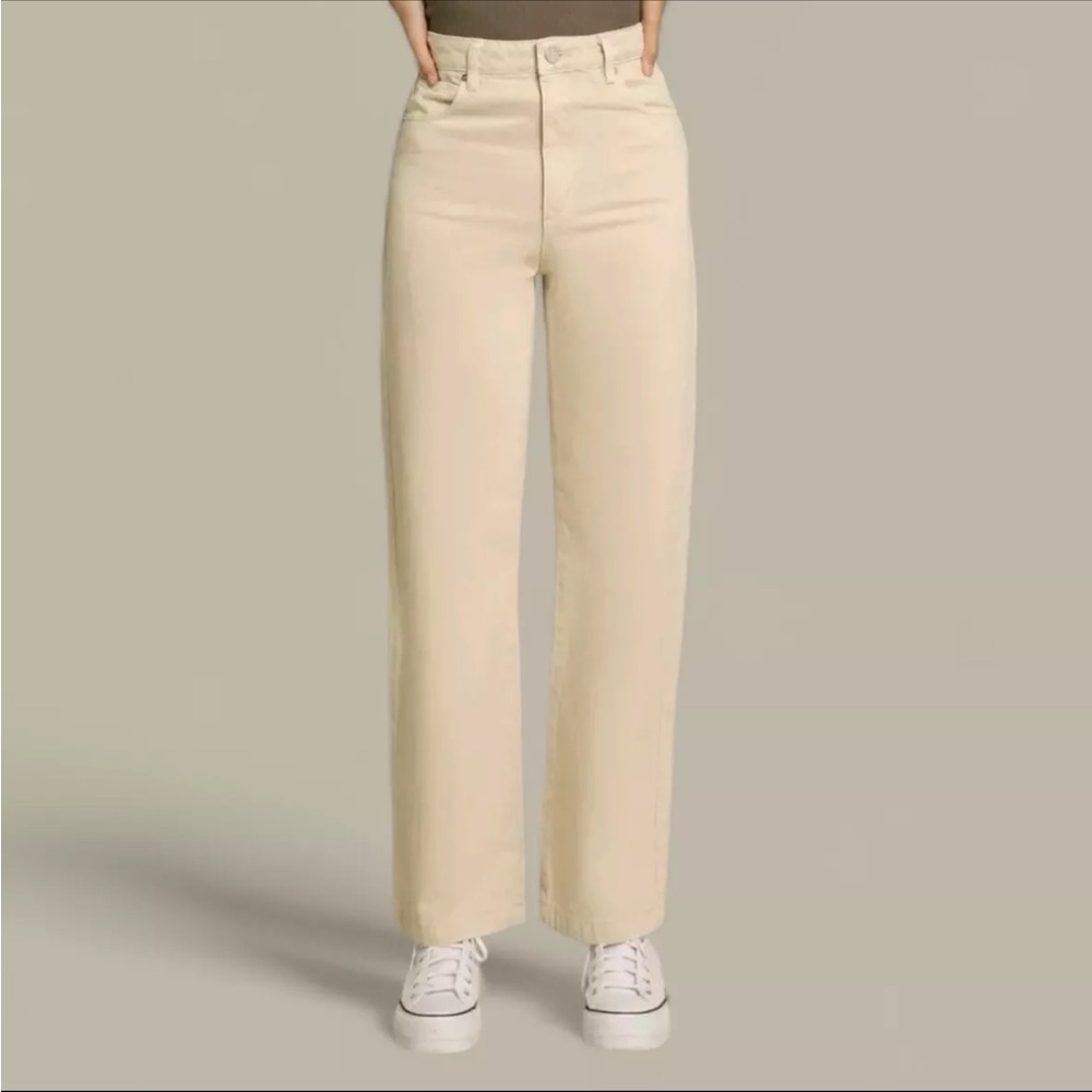ABRAND Eru Beige 99% Cotton ‘94 Vintage Inspired High Rise Wide Leg Jeans 27